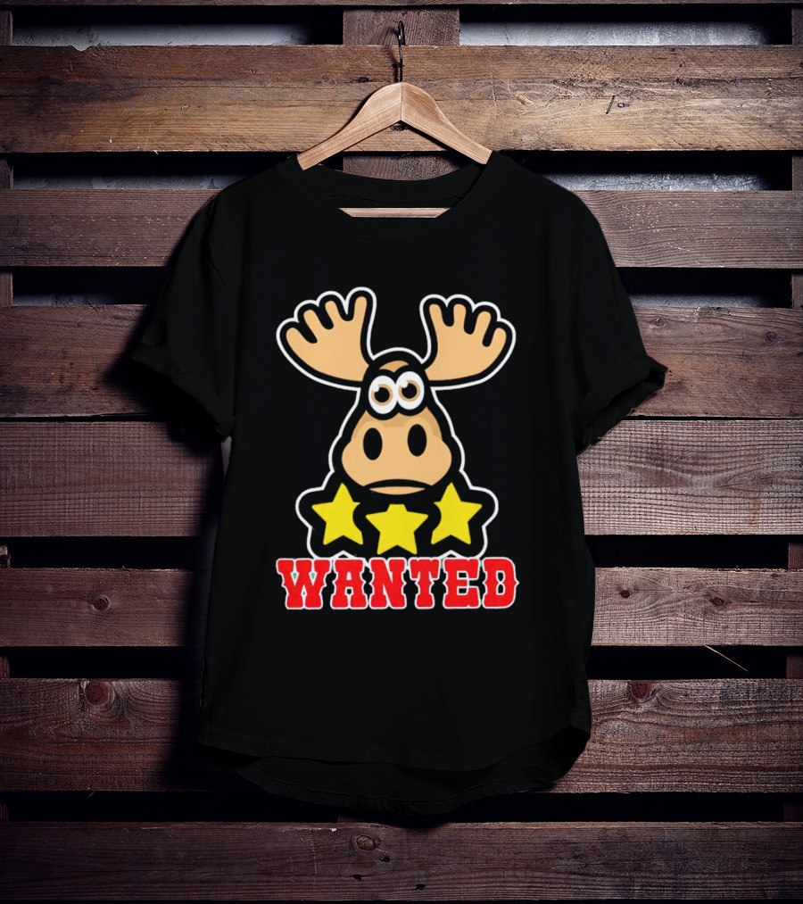 Wanted Three Star Moose Red Dead Redemption T-Shirt
