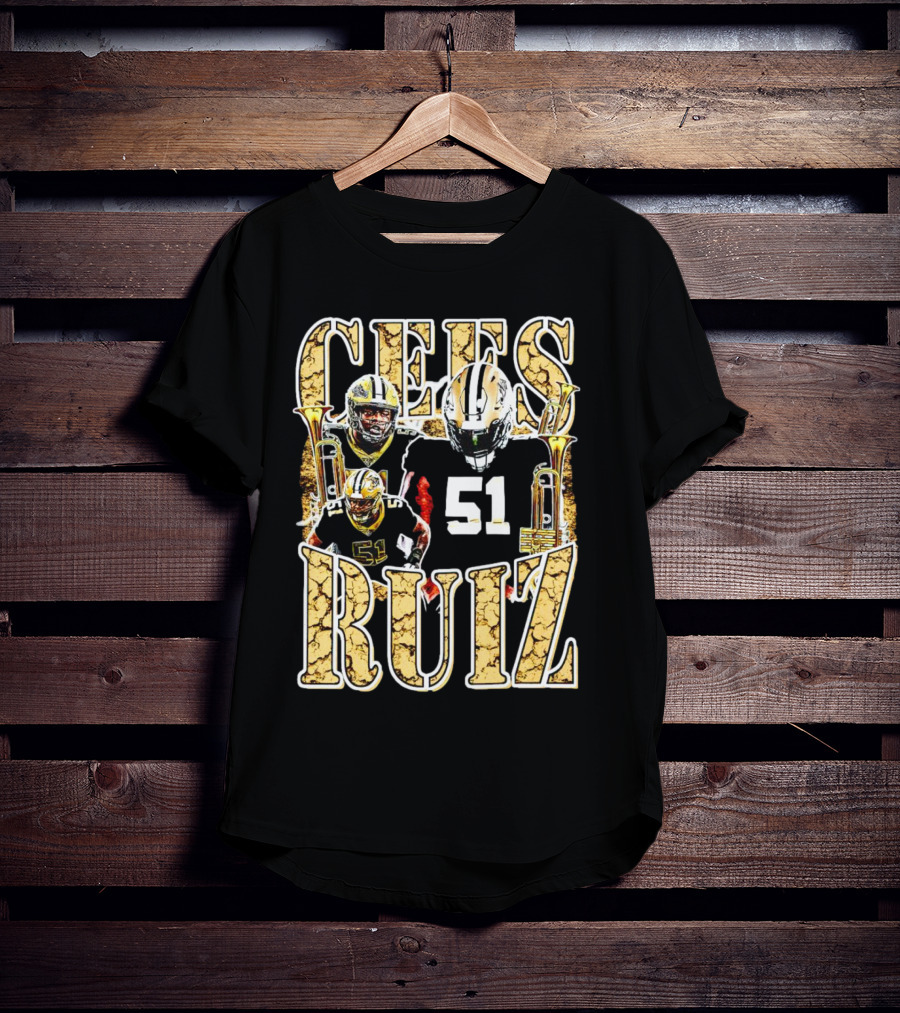 Cees Ruiz 51 New Orleans Saints Football Iconic T-Shirt