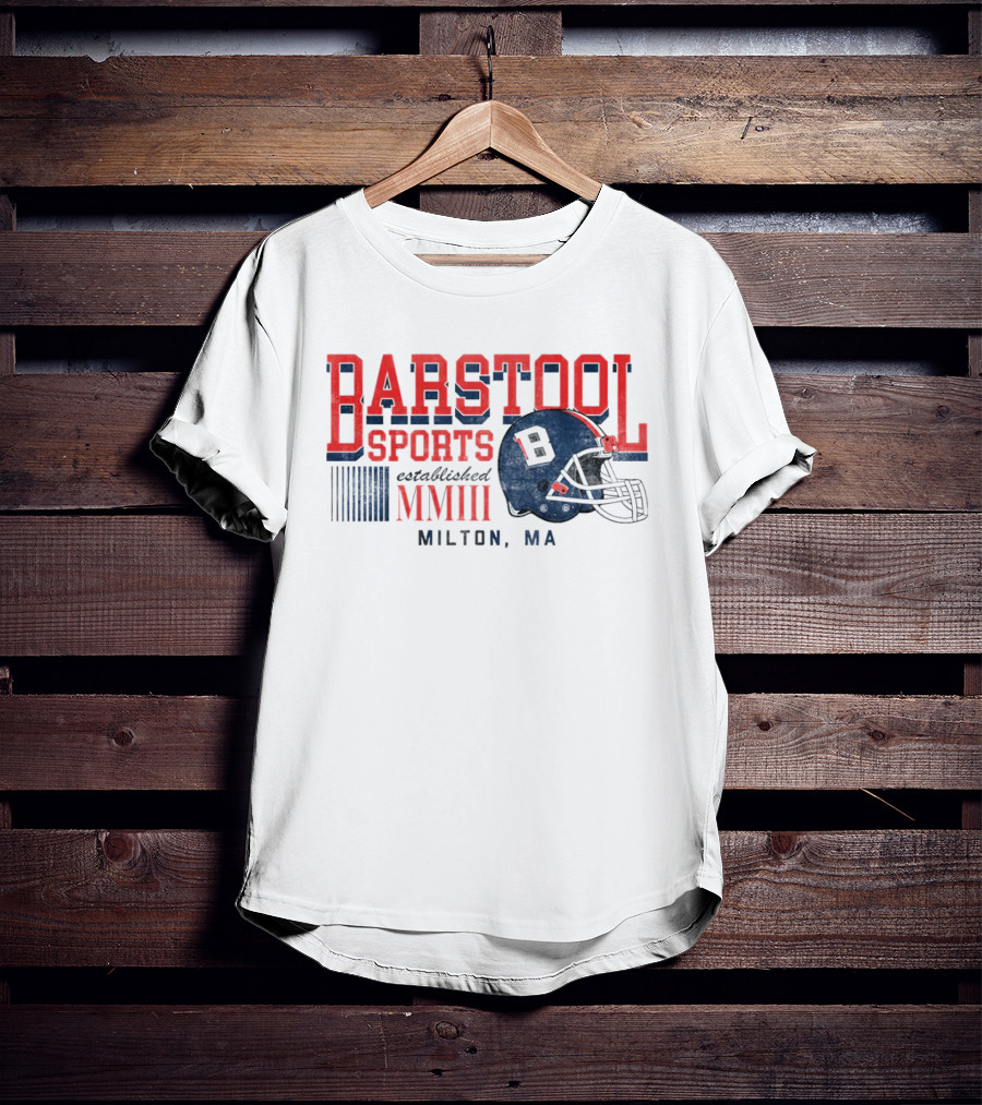 Established MMIII Milton MA Football Helmet T-Shirt
