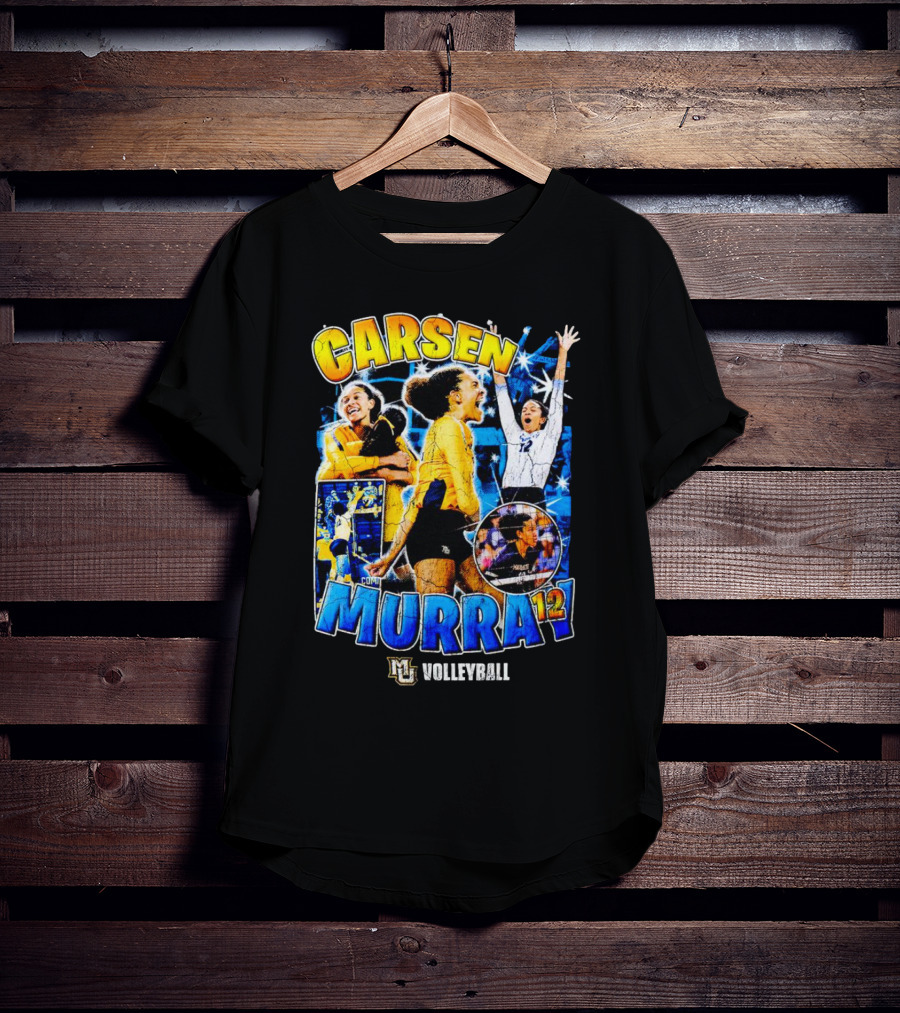 Carsen Murray 12 Marquette University Volleyball Mural T-Shirt