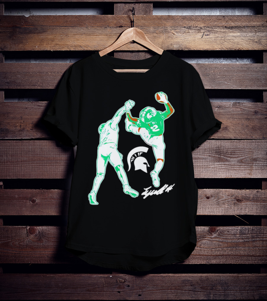 Tyrell Henry Signature Michigan State Spartans Football Catch T-Shirt