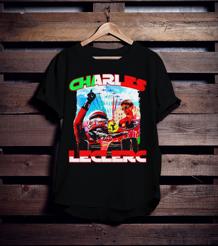 Charles Leclerc Ferrari Formula 1 Racing Champion T-Shirt