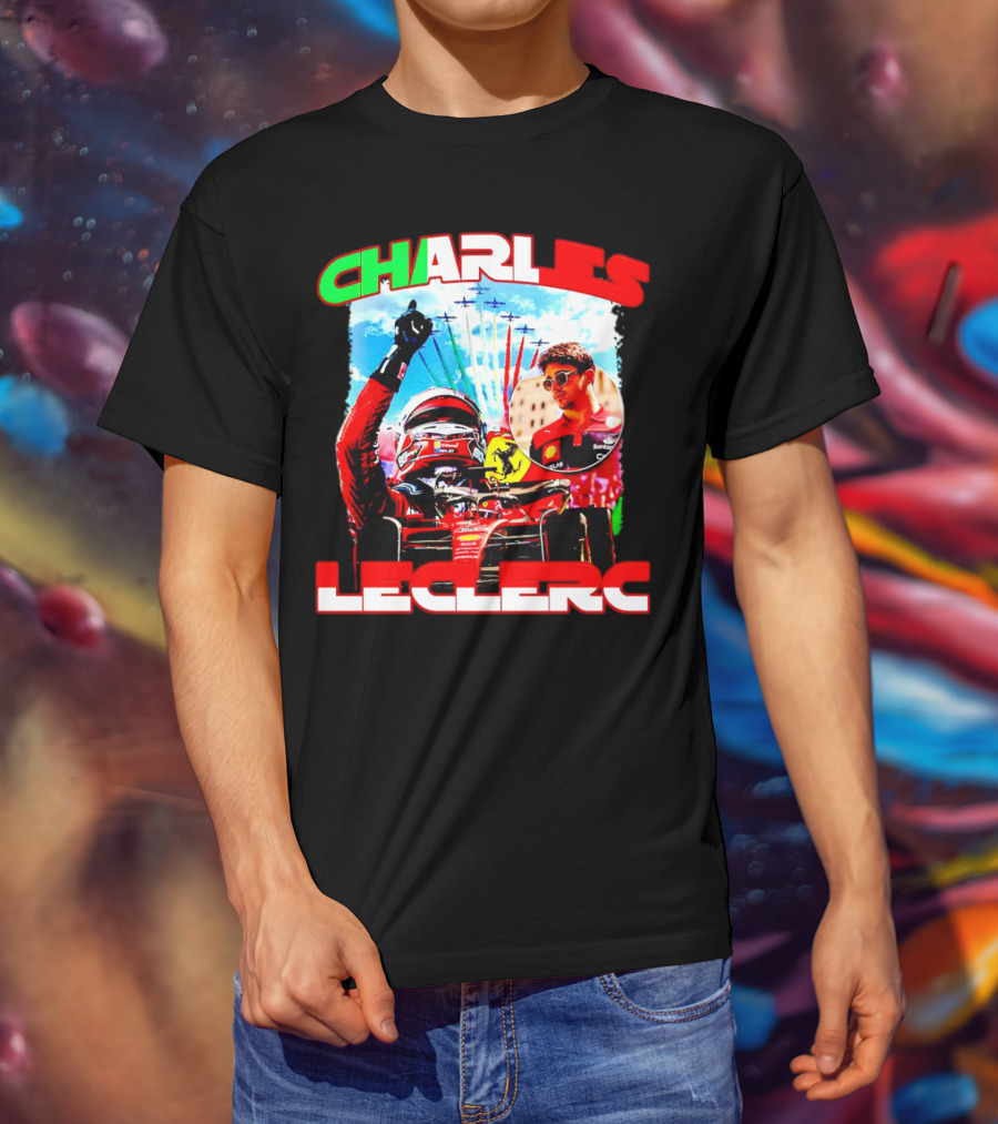 Charles Leclerc Ferrari Formula 1 Racing Champion T-Shirt