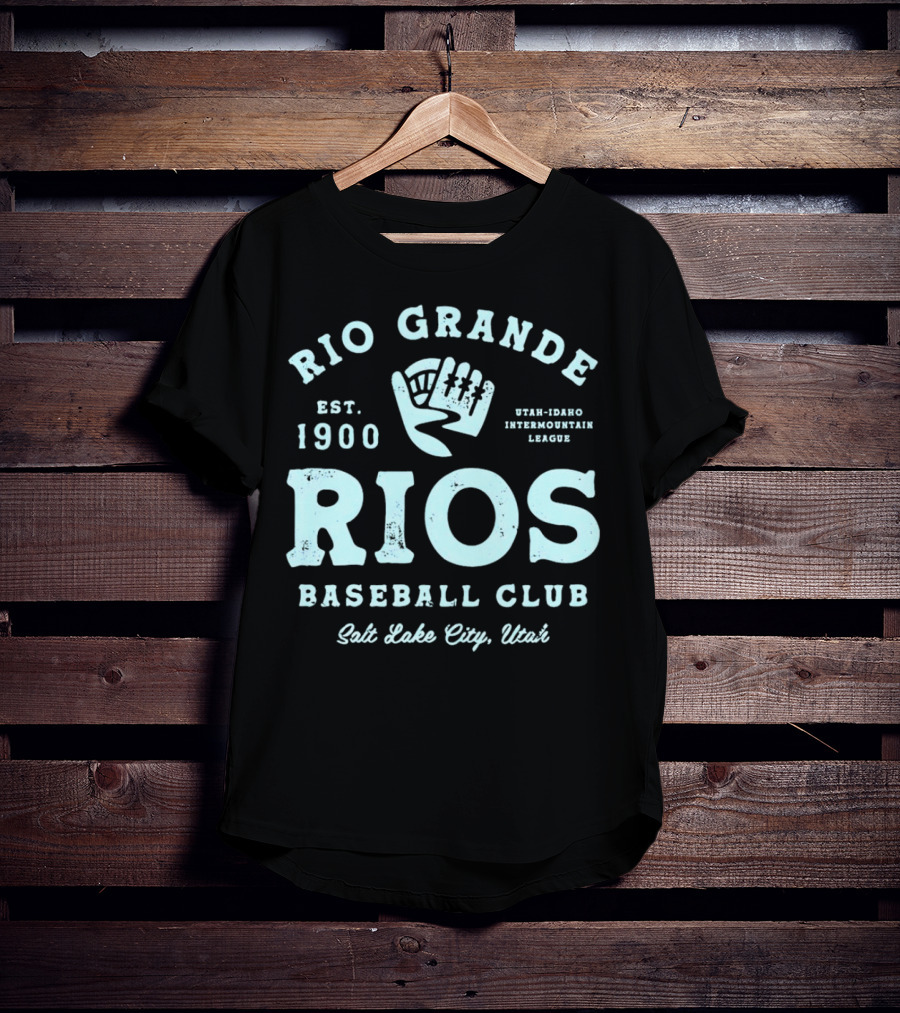 Rio Grande Rios Baseball Club Est. 1900 Utah-Idaho Intermountain League Salt Lake City Utah T-Shirt