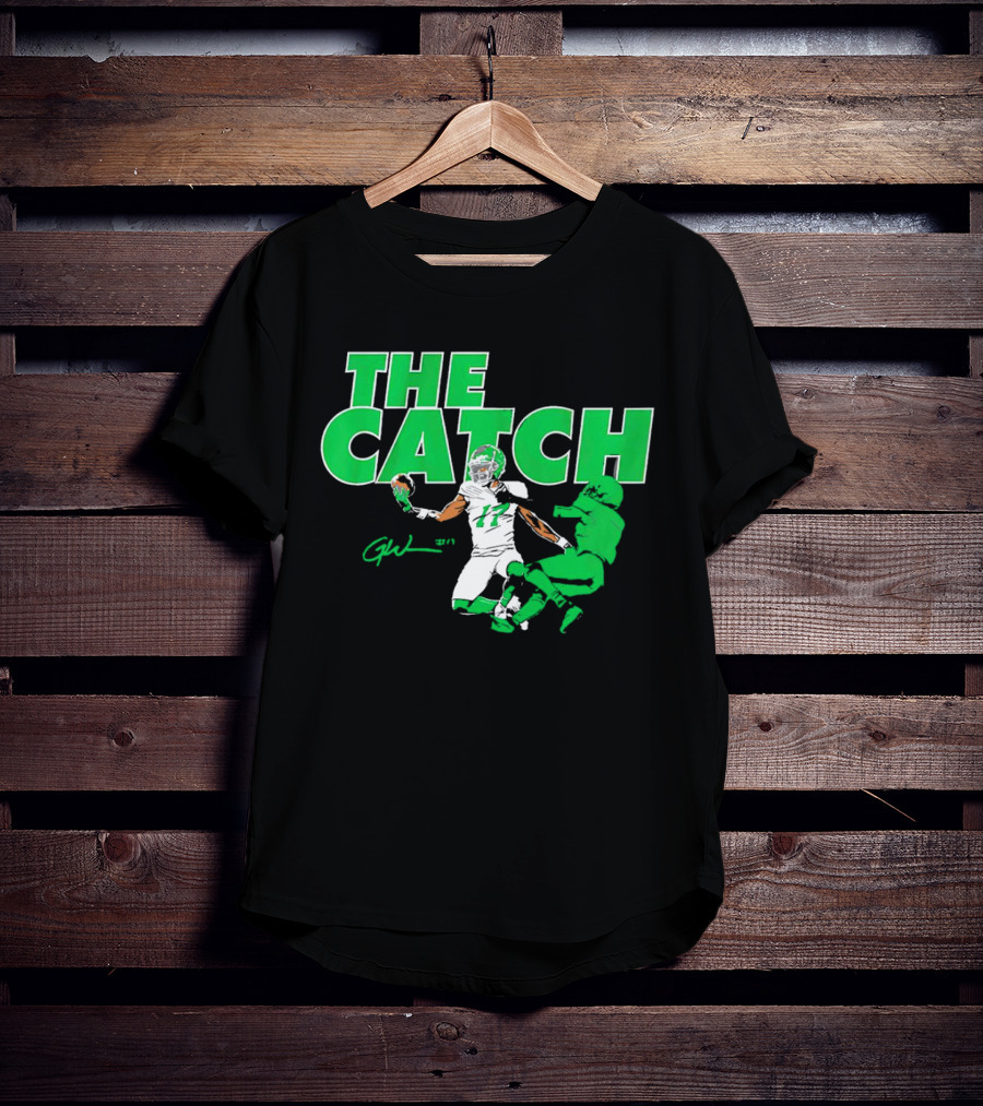 The Catch Garrett Wilson New York Jets Signature GW 17 T-Shirt