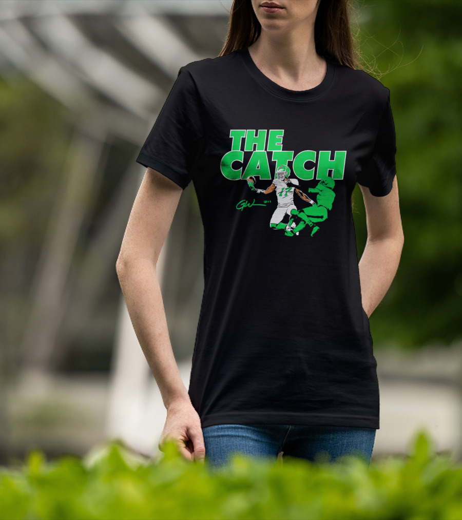 The Catch Garrett Wilson New York Jets Signature GW 17 T-Shirt