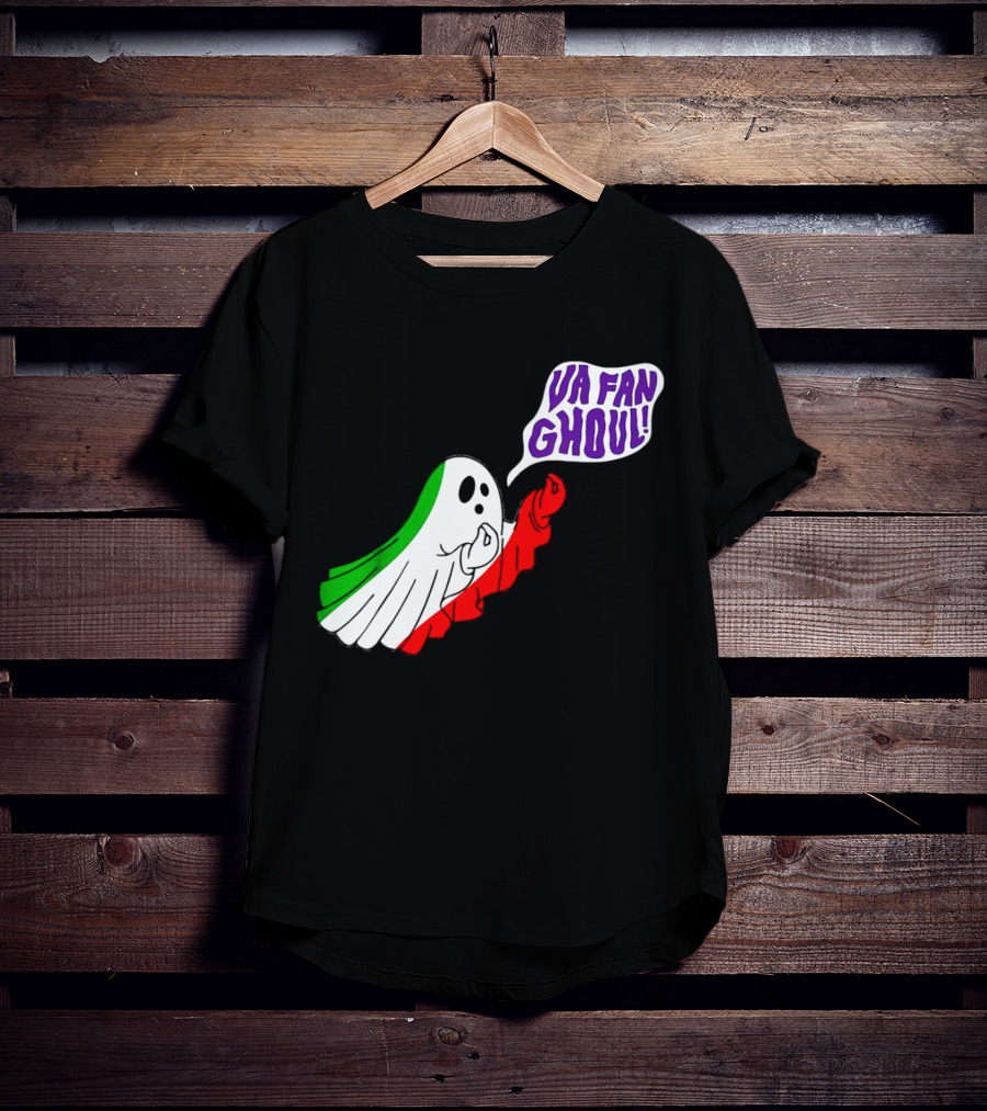 Va Fan Ghoul Ghost With Italian Flag Colors Halloween T-Shirt