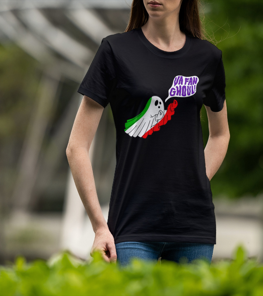 Va Fan Ghoul Ghost With Italian Flag Colors Halloween T-Shirt