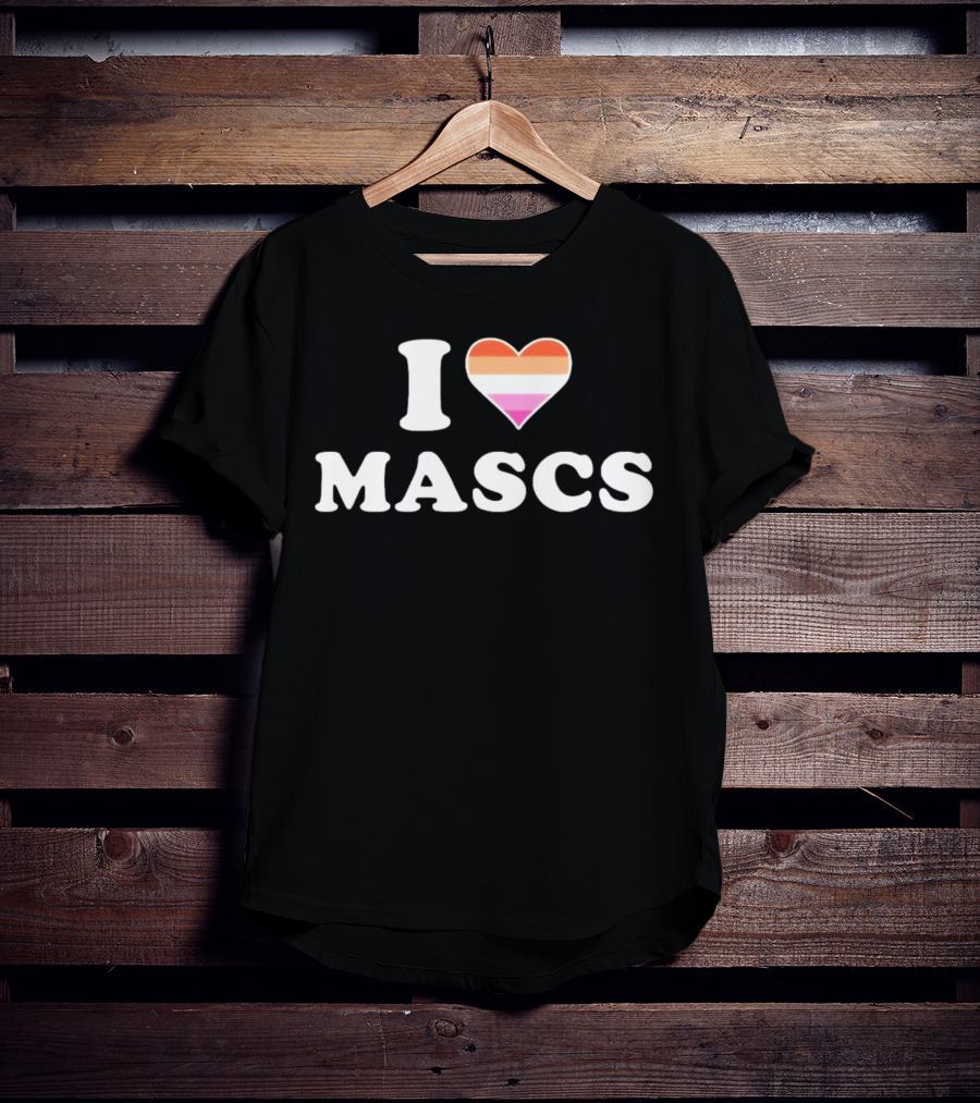 I Heart Mascs Lesbian Pride Colors T-Shirt