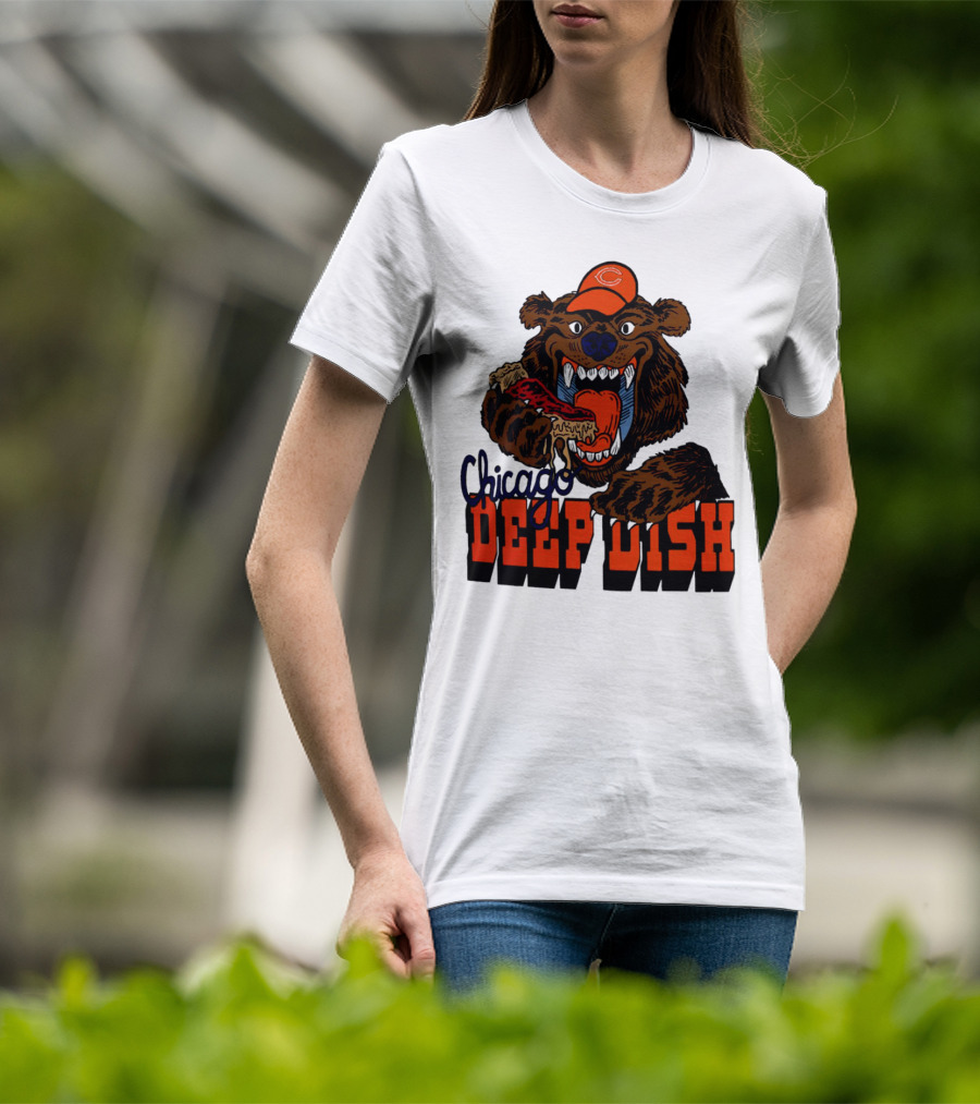 Chicago Bears Deep Dish Pizza Bear T-Shirt