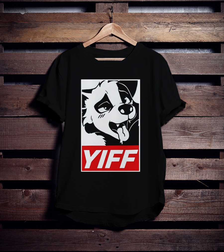 Yiff Furry Face Tongue Out T-Shirt