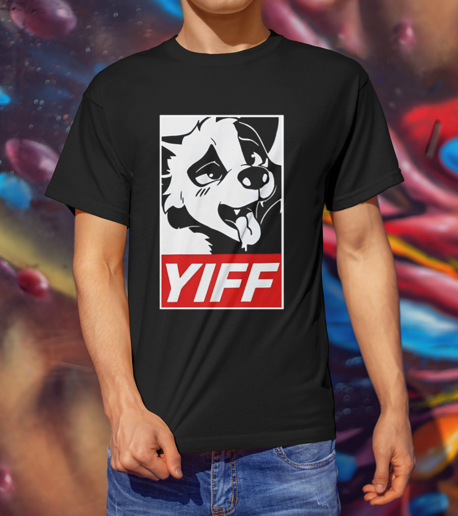 Yiff Furry Face Tongue Out T-Shirt