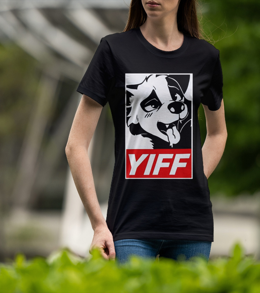 Yiff Furry Face Tongue Out T-Shirt