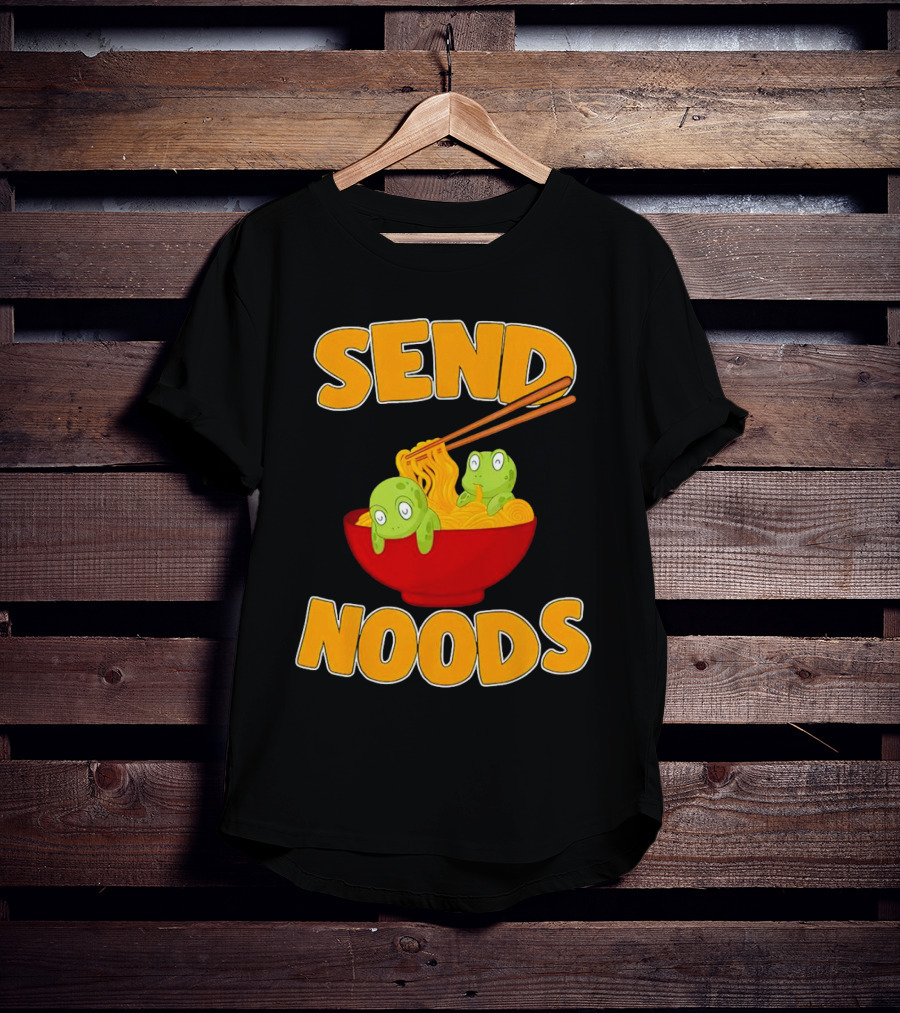 Send Noods Cute Turtles In Ramen Bowl T-Shirt