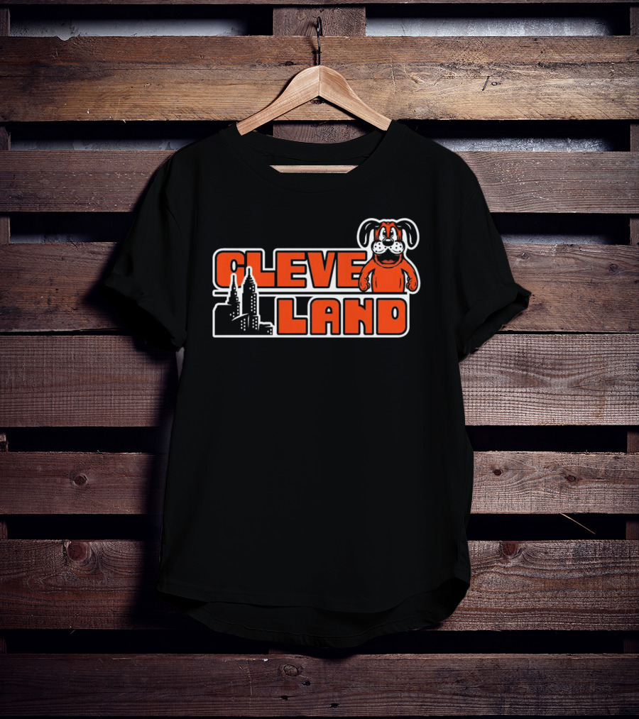 Cleveland City Browns Skyline Dog T-Shirt