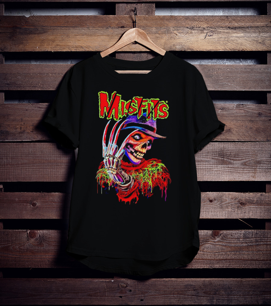 Misfits Skull Halloween Freddy Krueger Inspired T-Shirt