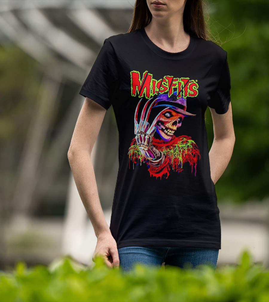 Misfits Skull Halloween Freddy Krueger Inspired T-Shirt