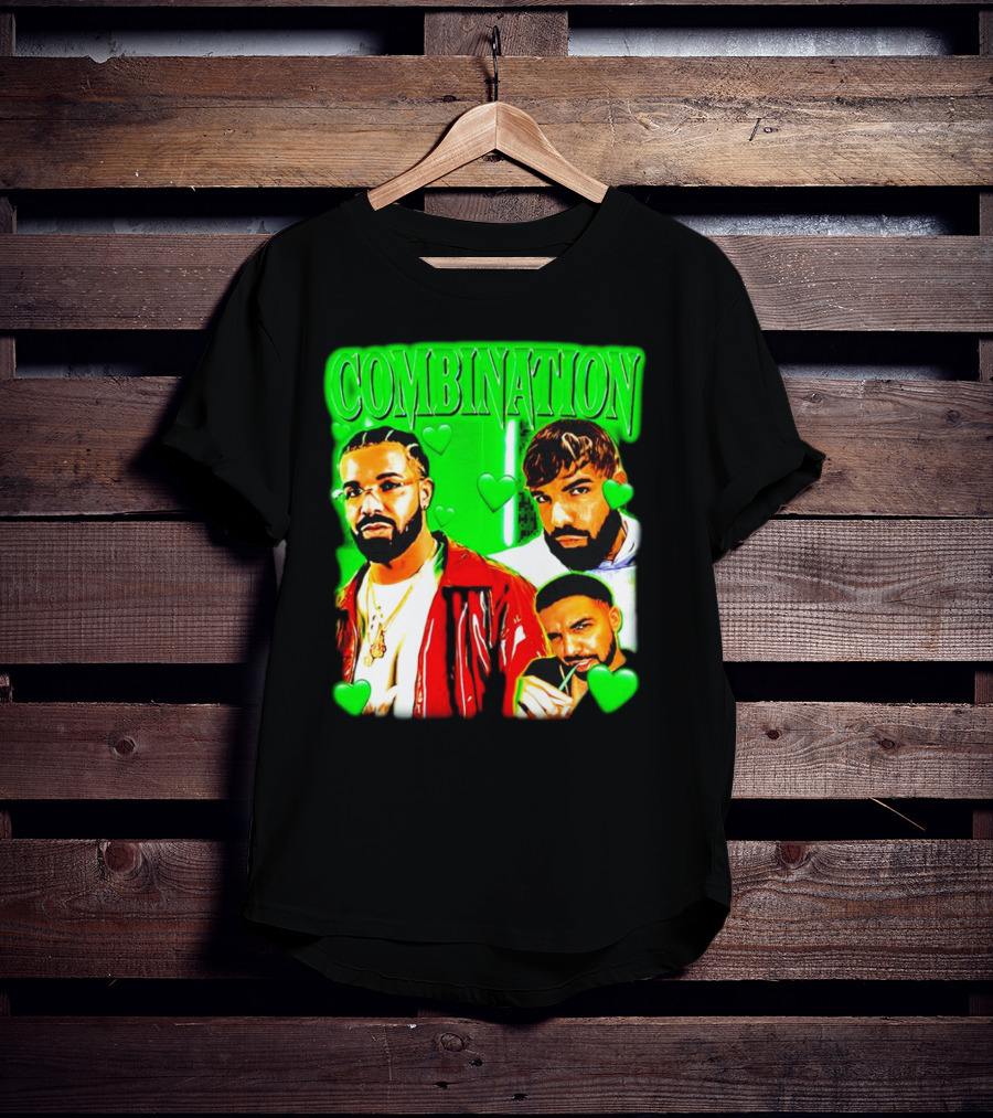 Combination Drake Green Hearts Trio T-Shirt