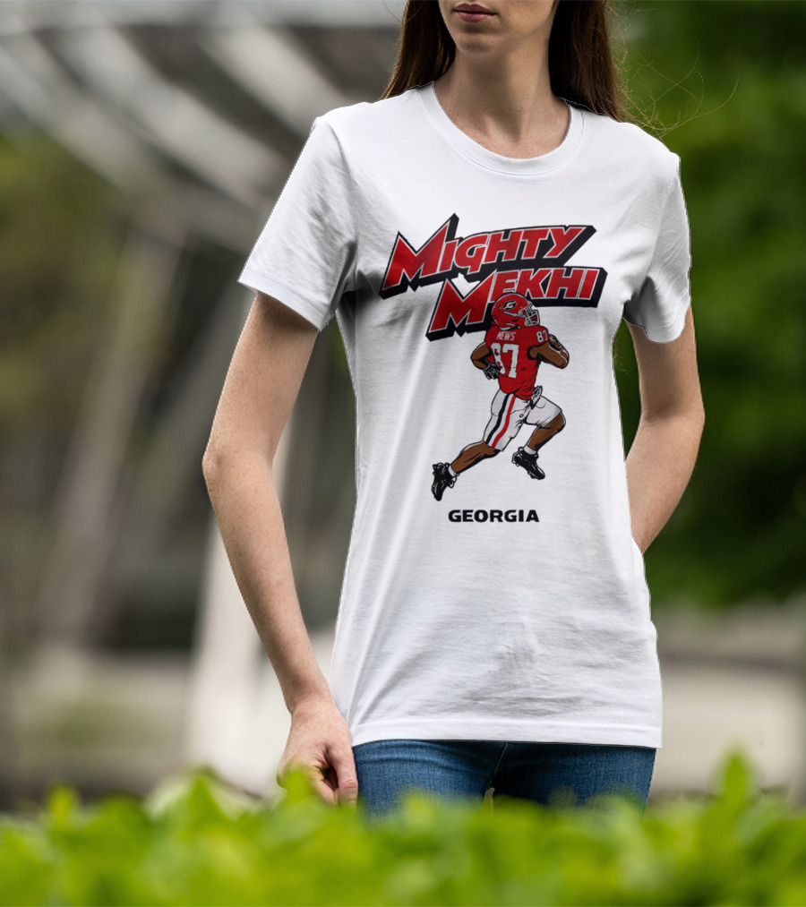 Mighty Mekhi Mews 87 Georgia Bulldogs T-Shirt