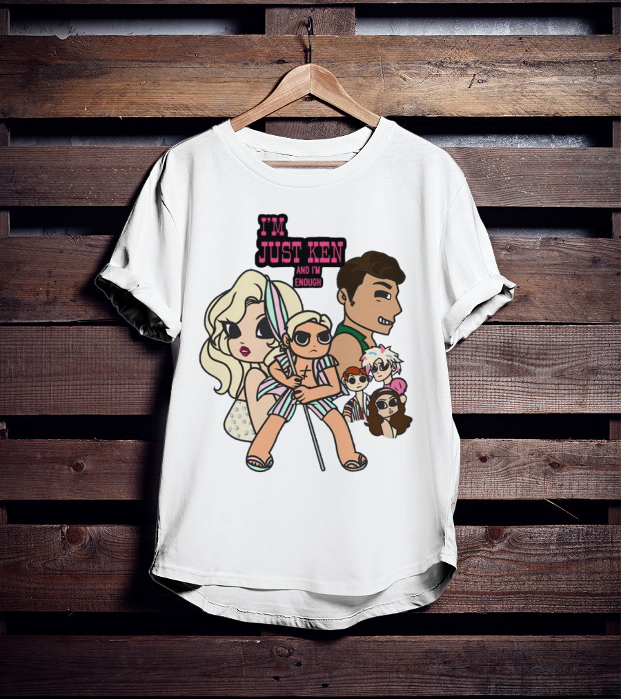 I'm Just Ken And I'm Enough Barbie-Inspired Cartoon Characters T-Shirt