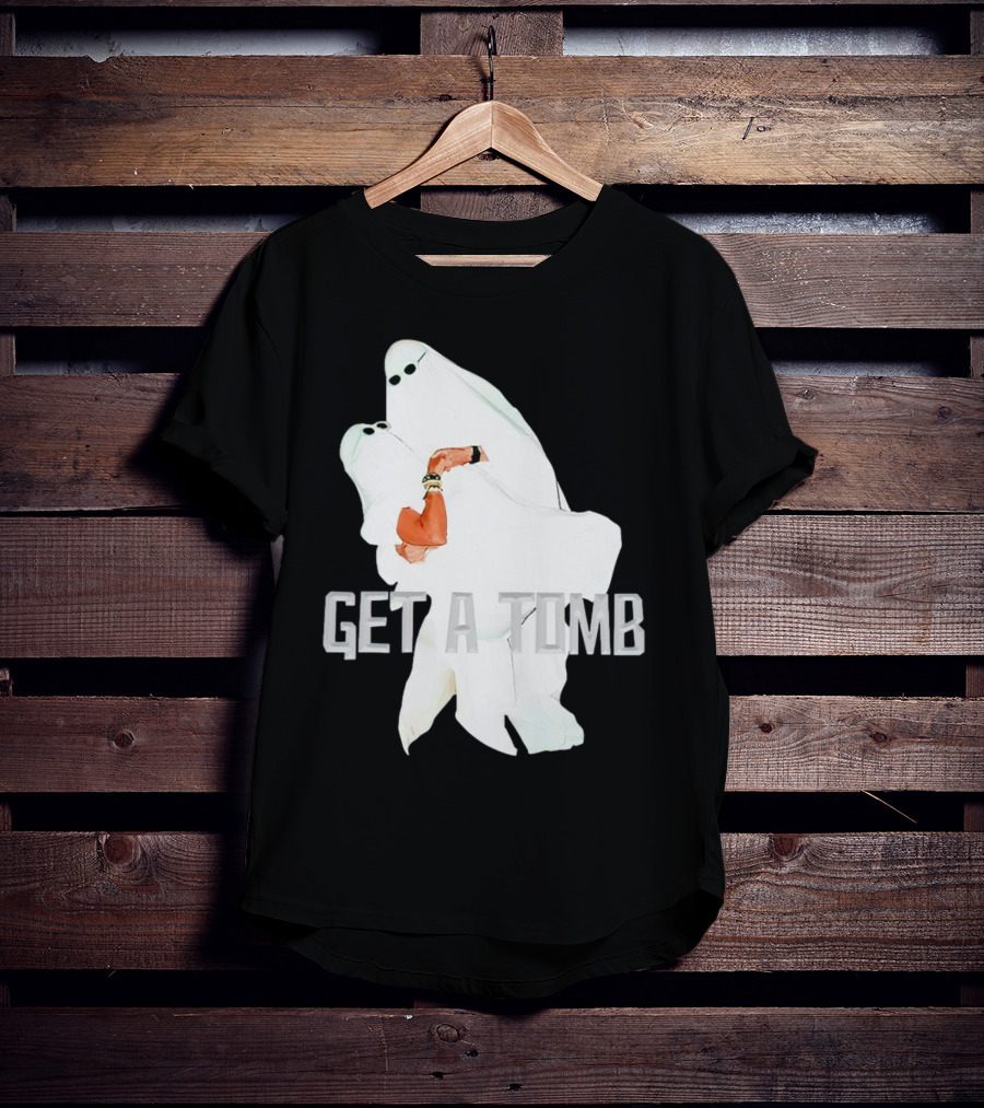 GET A TOMB Ghosts Carrying Figure Halloween Humor T-Shirt