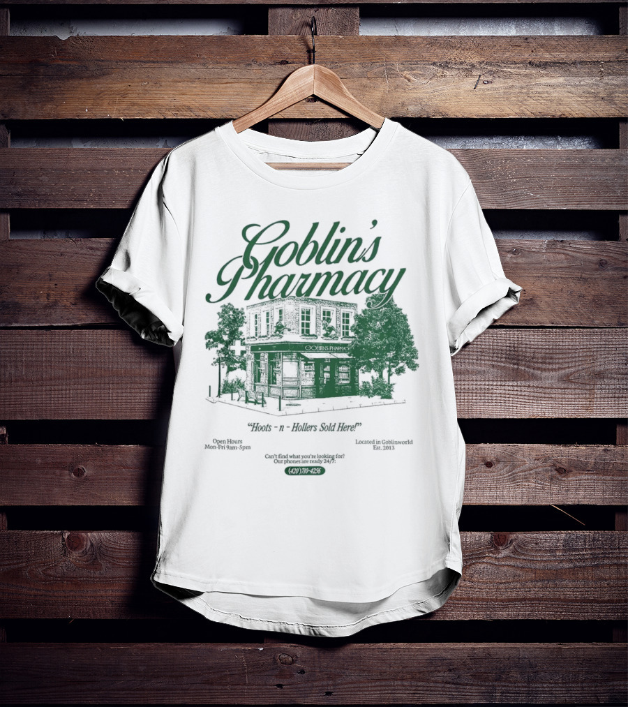 Goblin’s Pharmacy Hocus-n-Hollers Sold Here Since 1921 T-Shirt