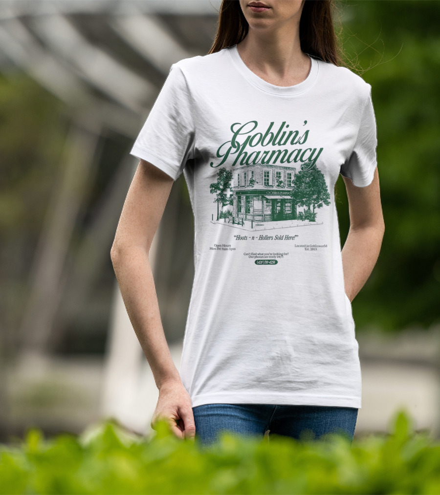 Goblin’s Pharmacy Hocus-n-Hollers Sold Here Since 1921 T-Shirt