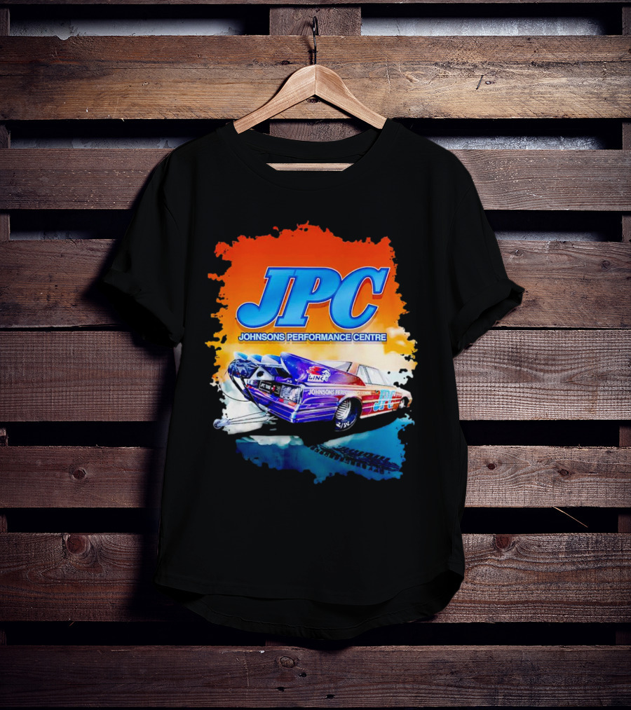 JPC Johnson’s Performance Centre Racing Car And Tire Marks T-Shirt