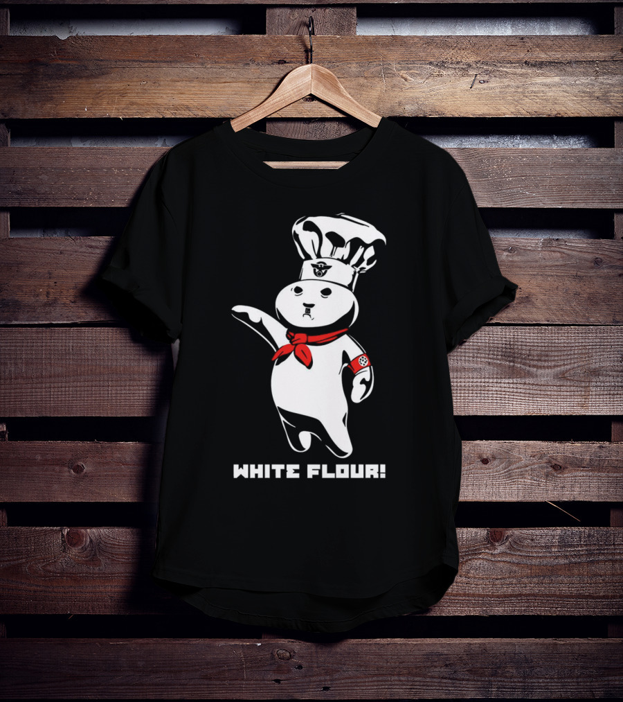 White Flour Funny Character Chef Satire T-Shirt