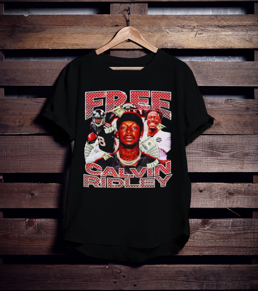Free Calvin Ridley Atlanta Falcons 18 Vintage Football Player T-Shirt