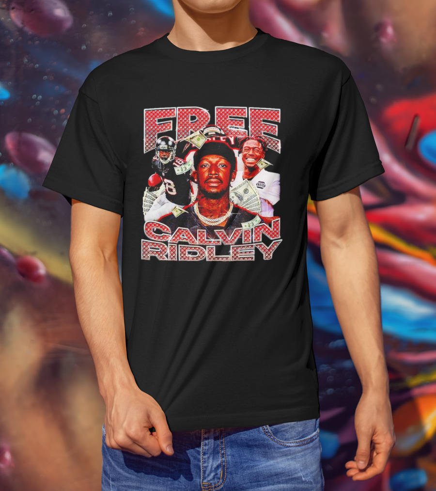 Free Calvin Ridley Atlanta Falcons 18 Vintage Football Player T-Shirt