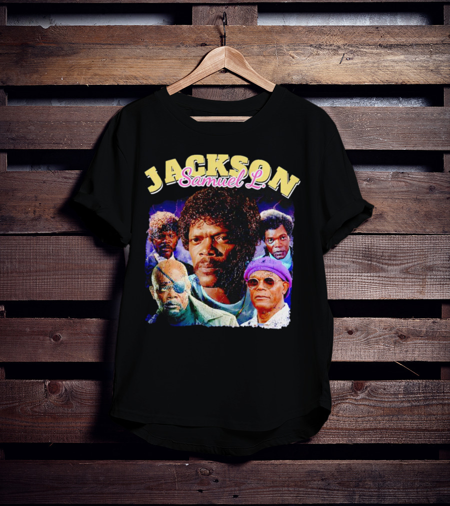Jackson Samuel L Vintage Style Iconic Characters T-Shirt