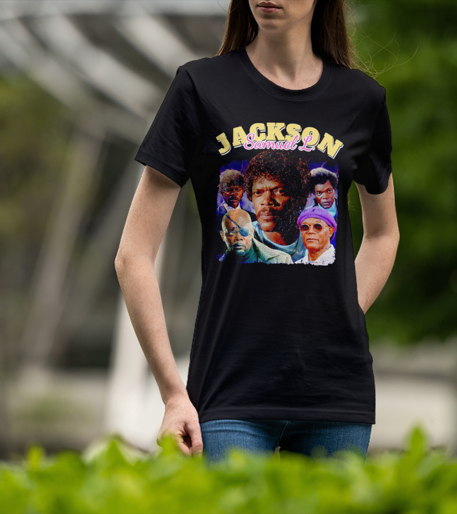 Jackson Samuel L Vintage Style Iconic Characters T-Shirt