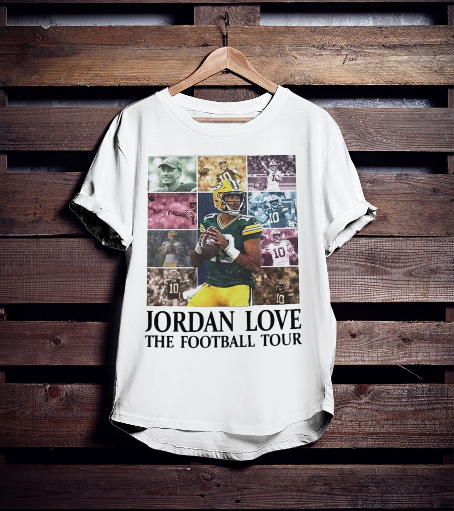 Jordan Love Green Bay Football Highlights Tour T-Shirt