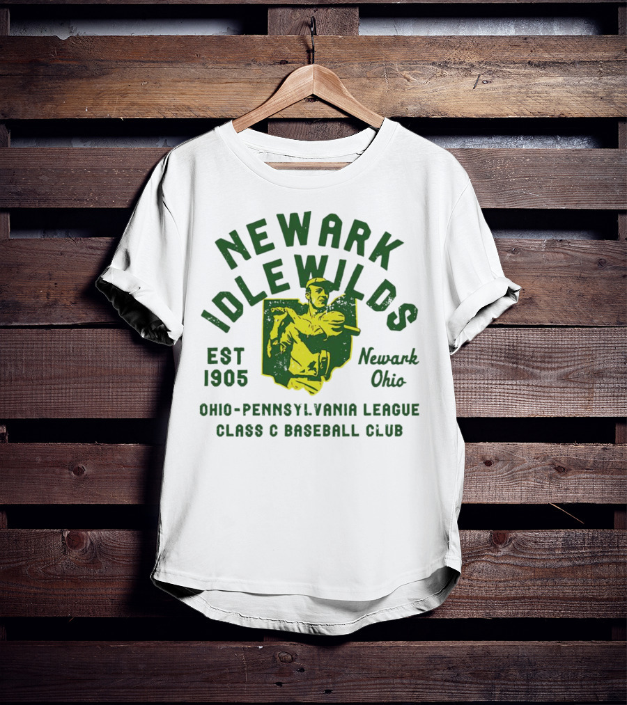 Newark Idlewilds Ohio Pennsylvania League Class C Baseball Club Est 1905 Vintage Newark Ohio T-Shirt