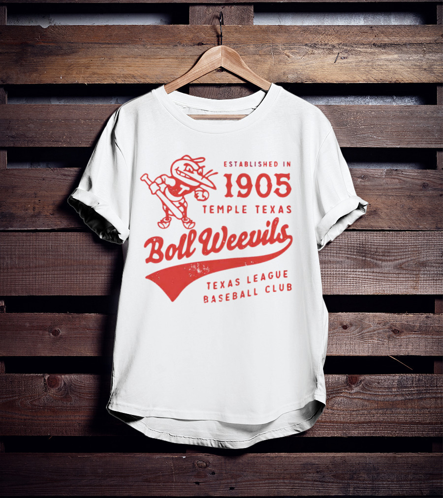 Established 1905 Temple Texas Boll Weevils Texas League Baseball Club T-Shirt