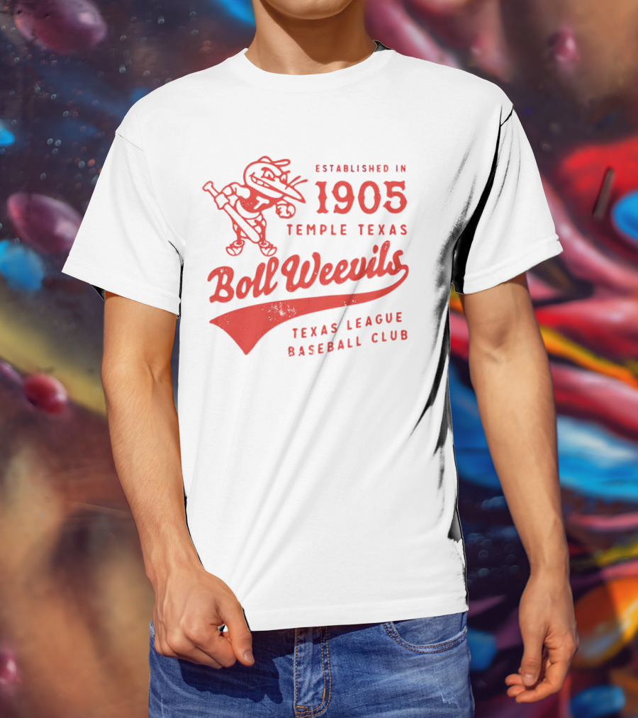 Established 1905 Temple Texas Boll Weevils Texas League Baseball Club T-Shirt