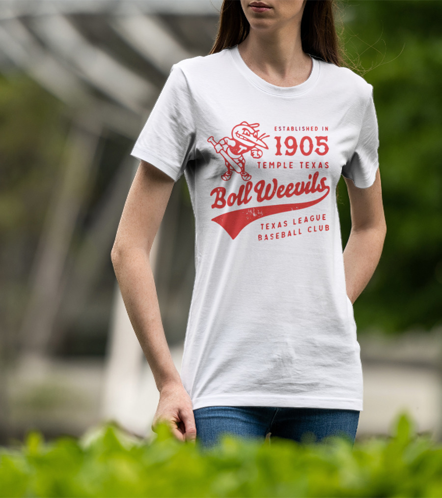 Established 1905 Temple Texas Boll Weevils Texas League Baseball Club T-Shirt