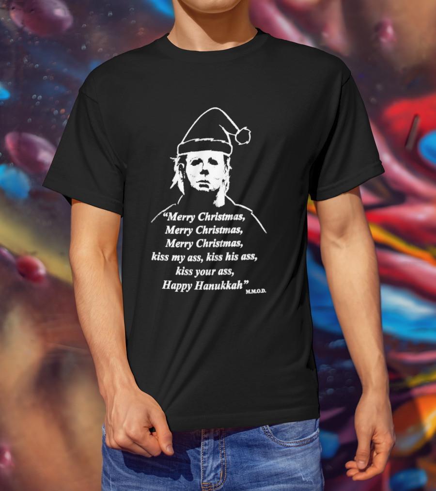 Michael Myers Merry Christmas Happy Hanukkah T-Shirt