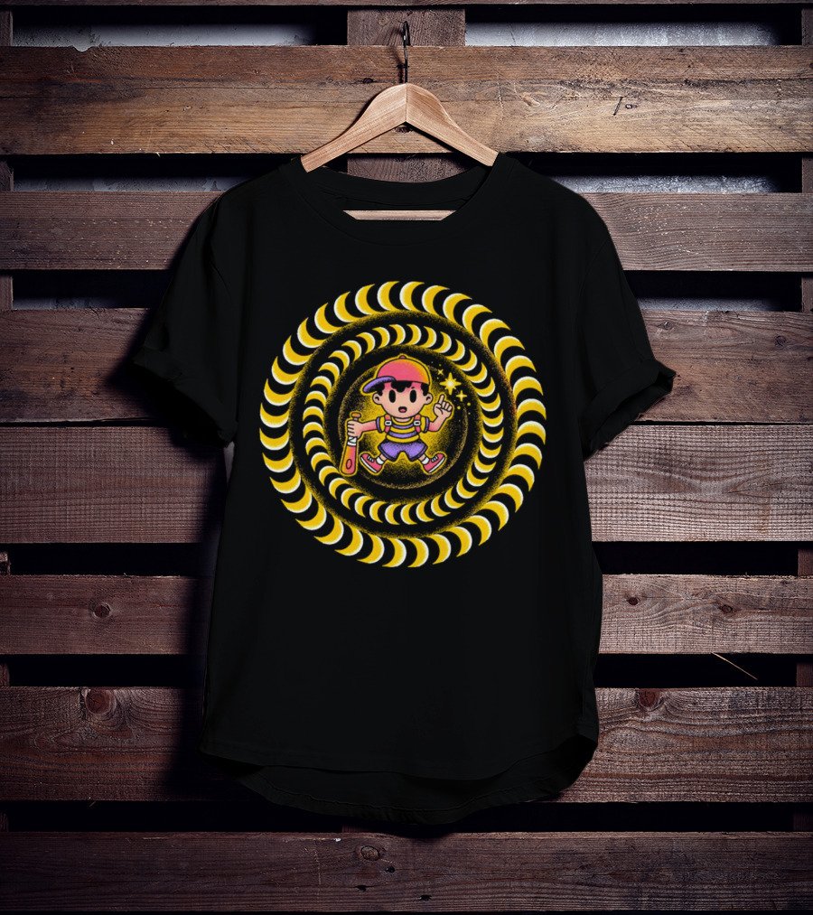 Earthbound PSI Attack Hypnotic Swirl T-Shirt