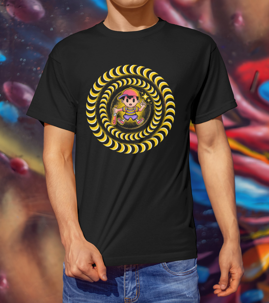 Earthbound PSI Attack Hypnotic Swirl T-Shirt