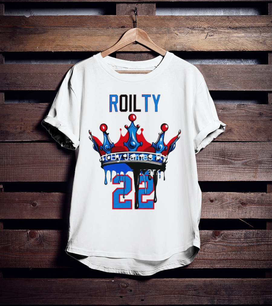 ROILTY 22 Crown Red Blue Dripping T-Shirt