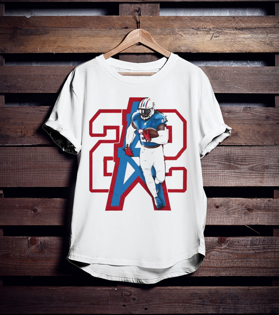Derrick Henry Tennessee Titans 29 Oilers Throwback Running Back Cartoon T-Shirt