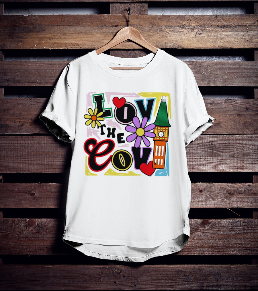 Lov The Cov Big Ben Flowers Hearts T-Shirt