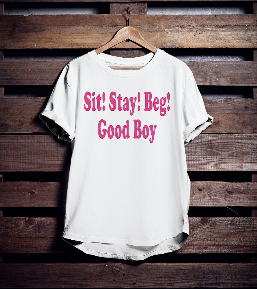 Sit Stay Beg Good Boy T-Shirt