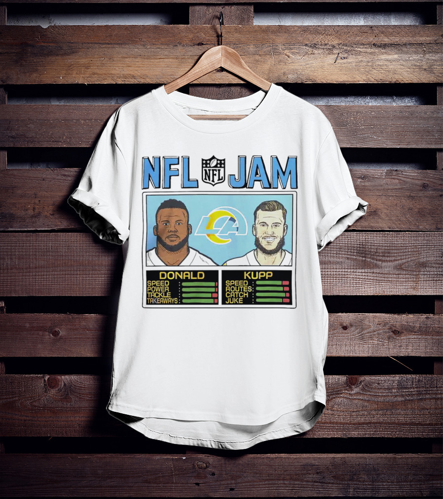 NFL Jam Rams Donald Kupp Speed Power Tackles Routes T-Shirt