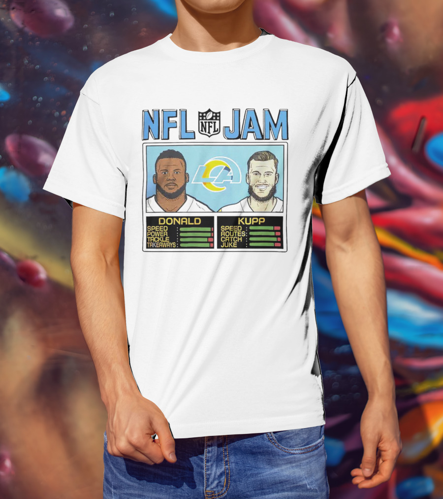 NFL Jam Rams Donald Kupp Speed Power Tackles Routes T-Shirt