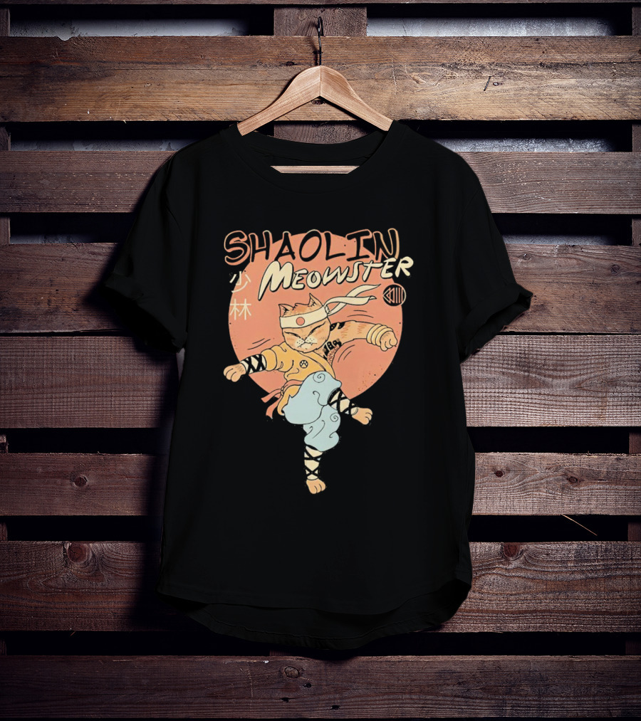 Shaolin Meowster Martial Arts Cat XIII T-Shirt