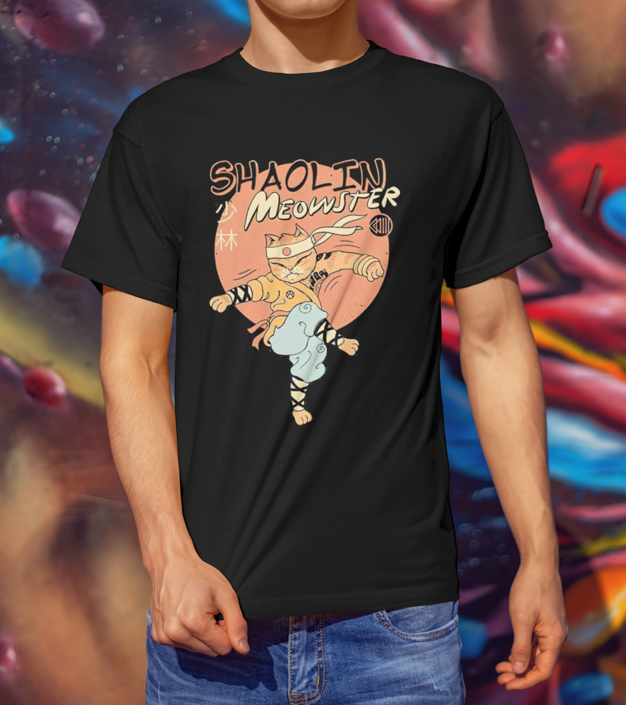 Shaolin Meowster Martial Arts Cat XIII T-Shirt