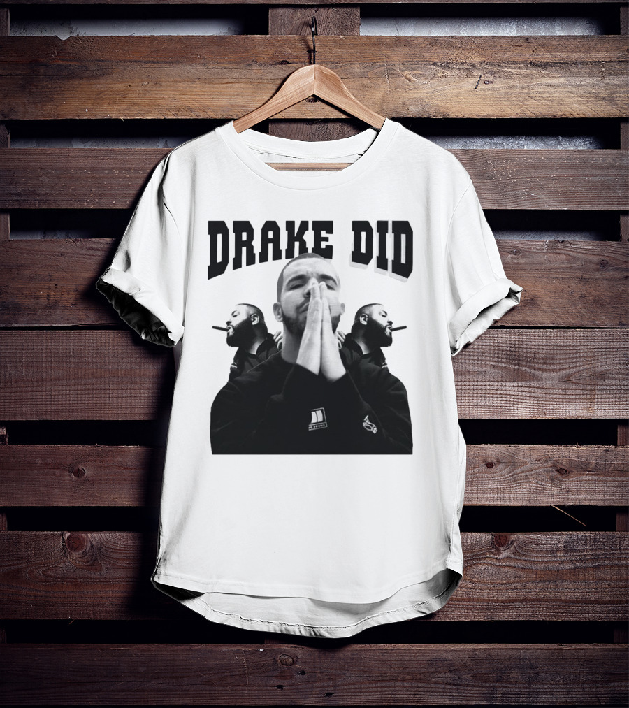 Drake Did Aubrey Drake Graham Vintage Prayer Pose Black And White Trio T-Shirt